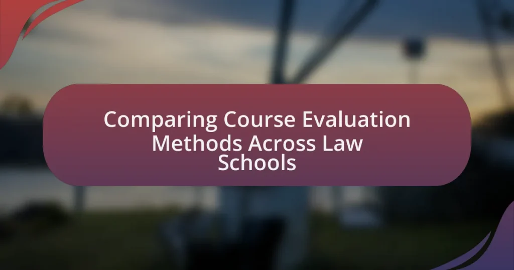 Comparing Course Evaluation Methods Across Law Schools