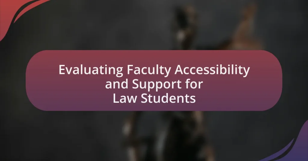 Evaluating Faculty Accessibility and Support for Law Students