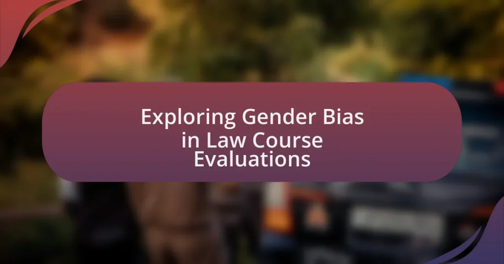 Exploring Gender Bias in Law Course Evaluations