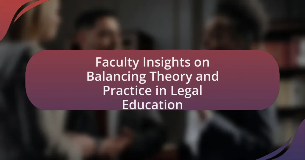Faculty Insights on Balancing Theory and Practice in Legal Education