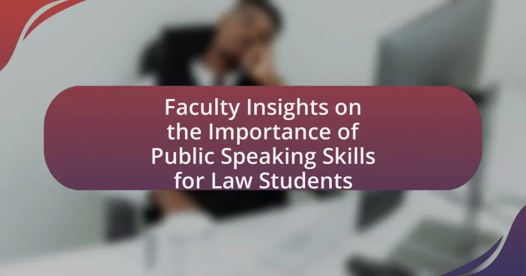 Faculty Insights on the Importance of Public Speaking Skills for Law Students