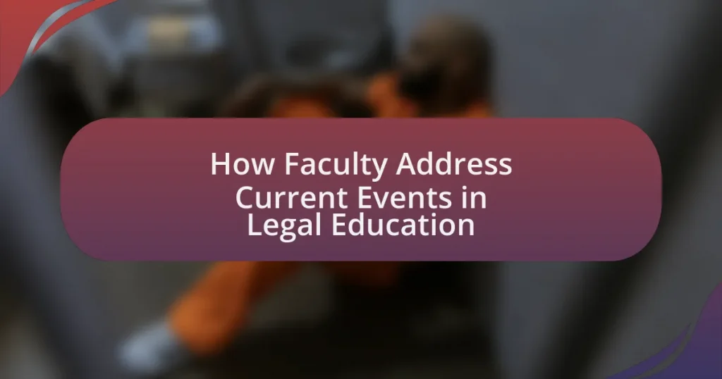 How Faculty Address Current Events in Legal Education