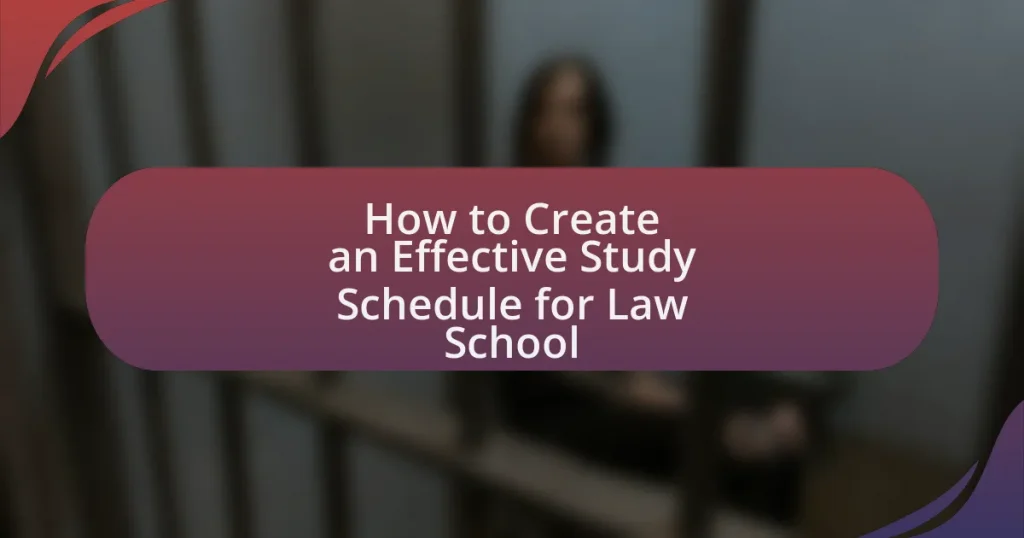 How to Create an Effective Study Schedule for Law School