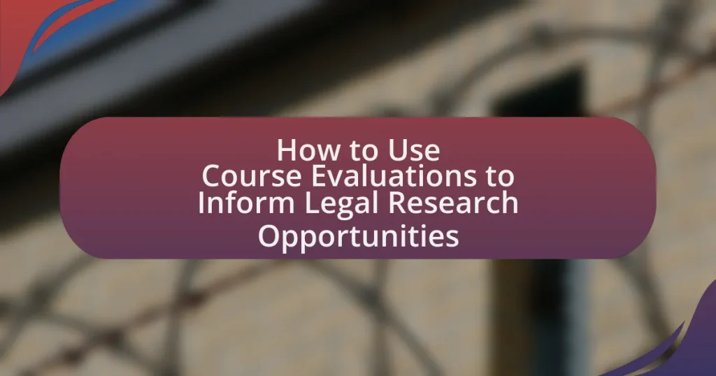 How to Use Course Evaluations to Inform Legal Research Opportunities