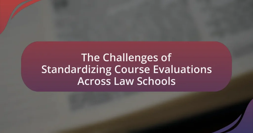 The Challenges of Standardizing Course Evaluations Across Law Schools