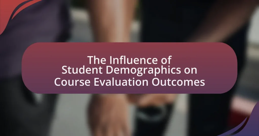The Influence of Student Demographics on Course Evaluation Outcomes