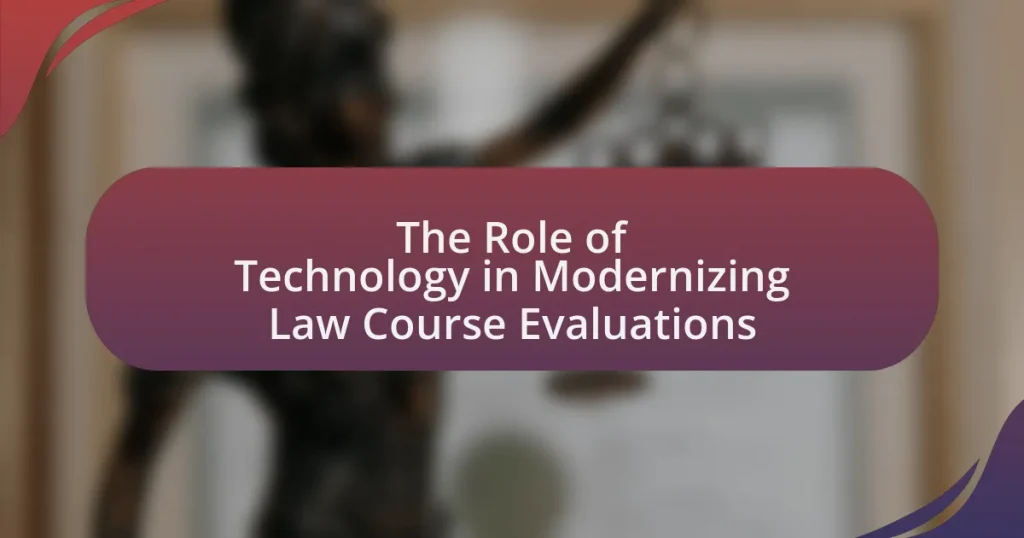 The Role of Technology in Modernizing Law Course Evaluations