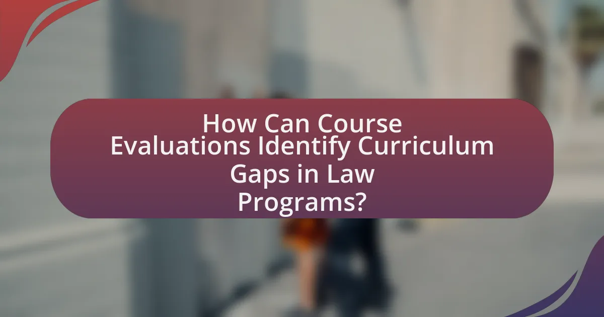 How Can Course Evaluations Identify Curriculum Gaps in Law Programs?