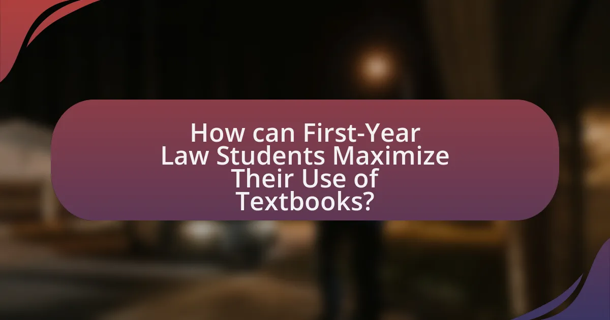 How can First-Year Law Students Maximize Their Use of Textbooks?