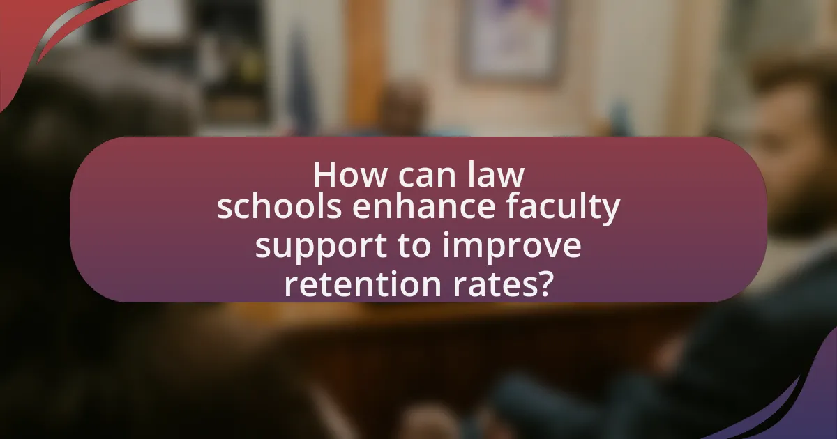 How can law schools enhance faculty support to improve retention rates?