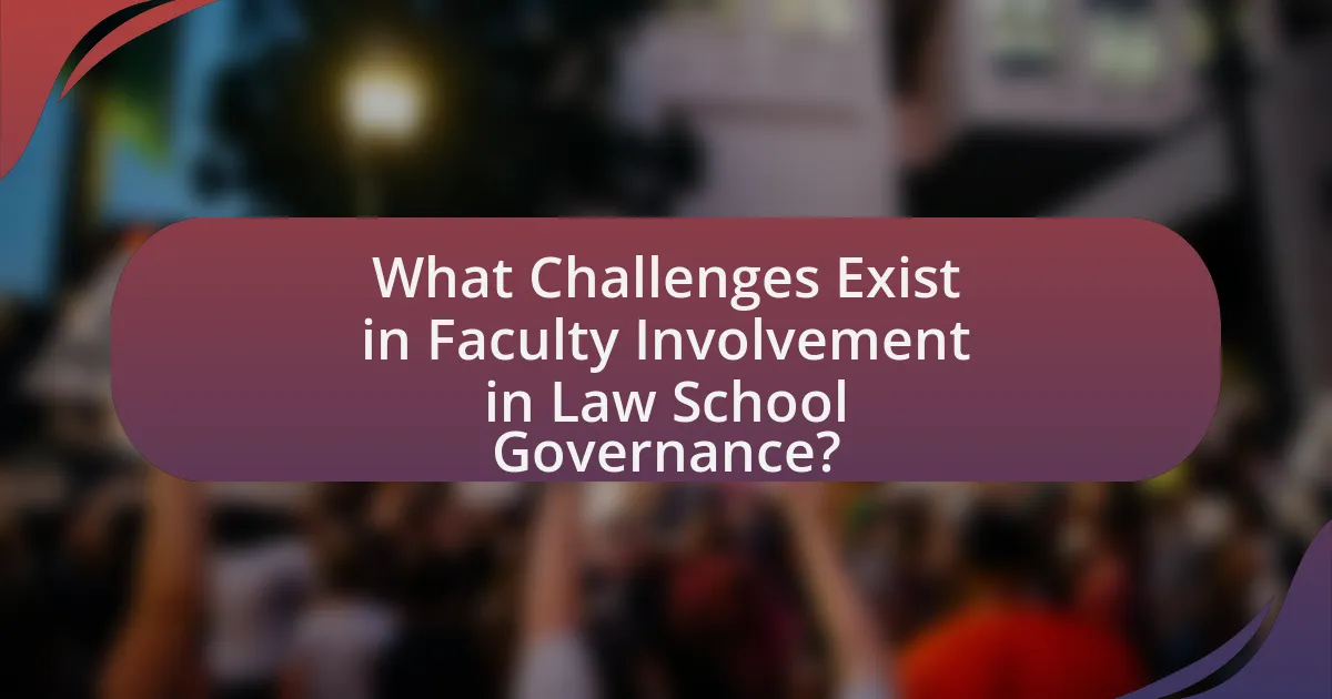 What Challenges Exist in Faculty Involvement in Law School Governance?