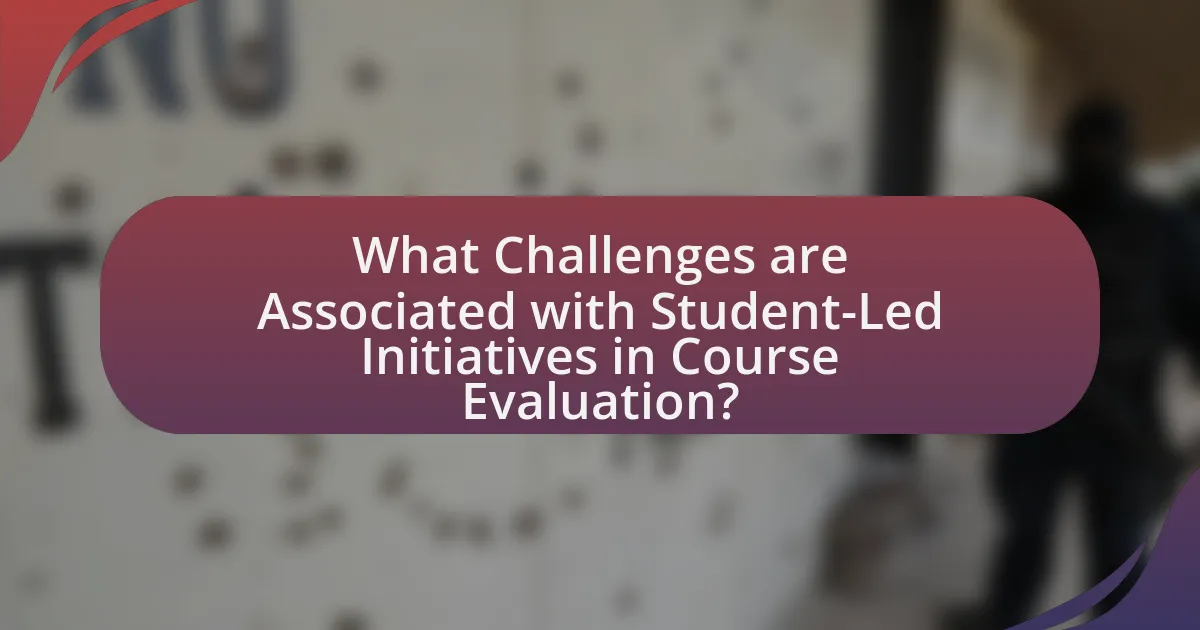 What Challenges are Associated with Student-Led Initiatives in Course Evaluation?