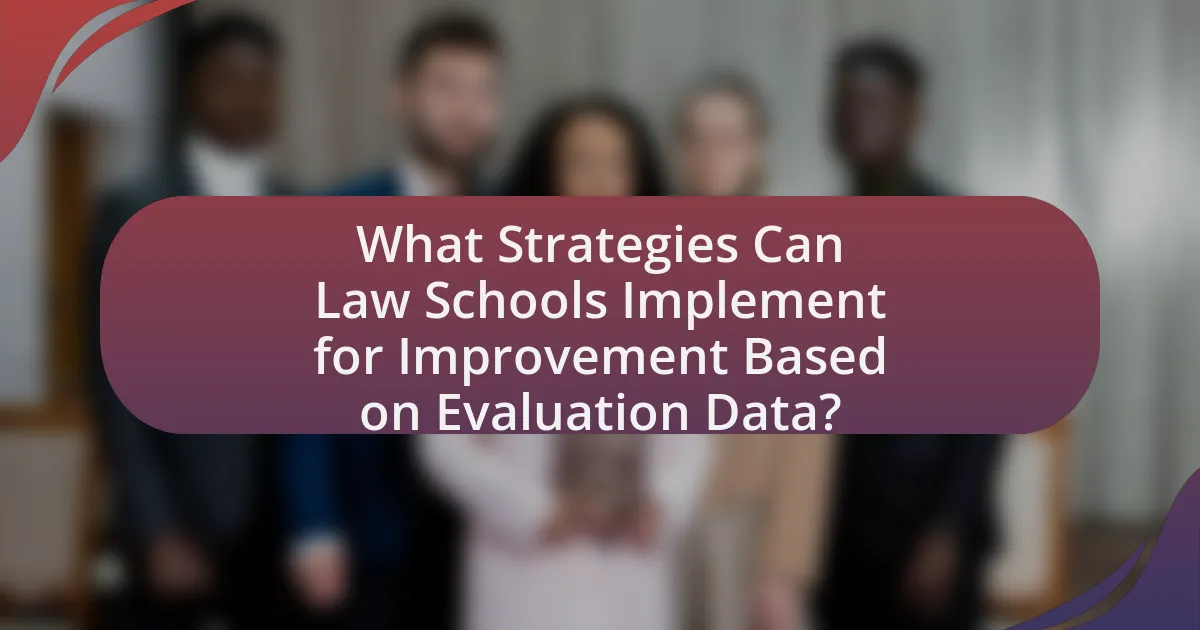 What Strategies Can Law Schools Implement for Improvement Based on Evaluation Data?