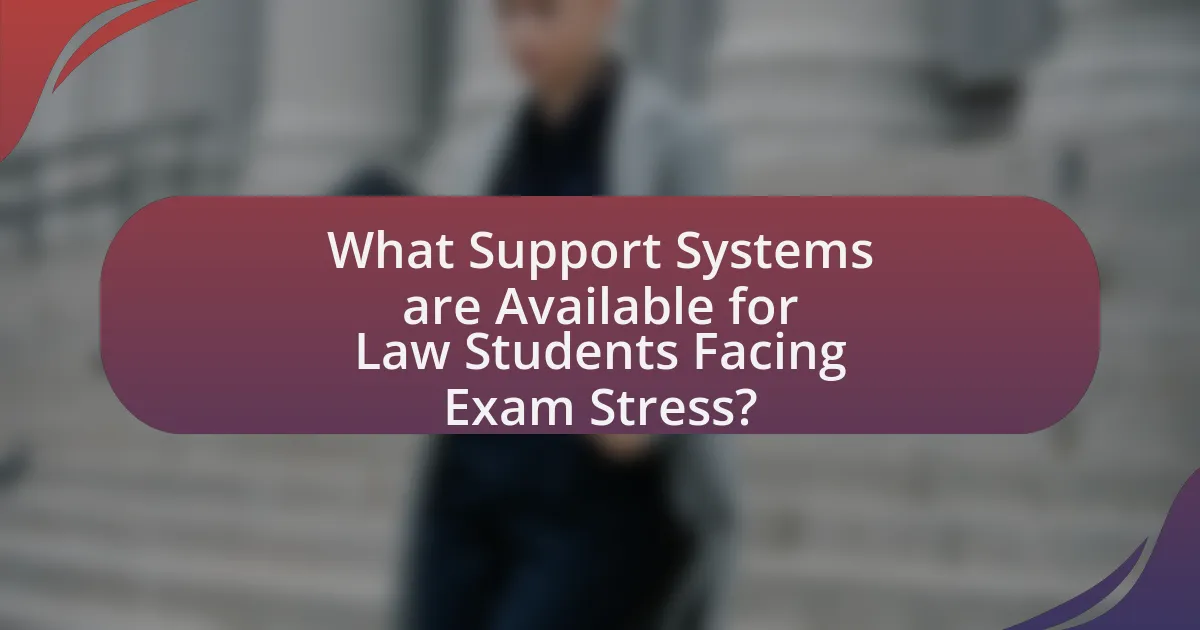 What Support Systems are Available for Law Students Facing Exam Stress?