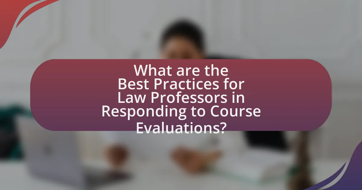 What are the Best Practices for Law Professors in Responding to Course Evaluations?