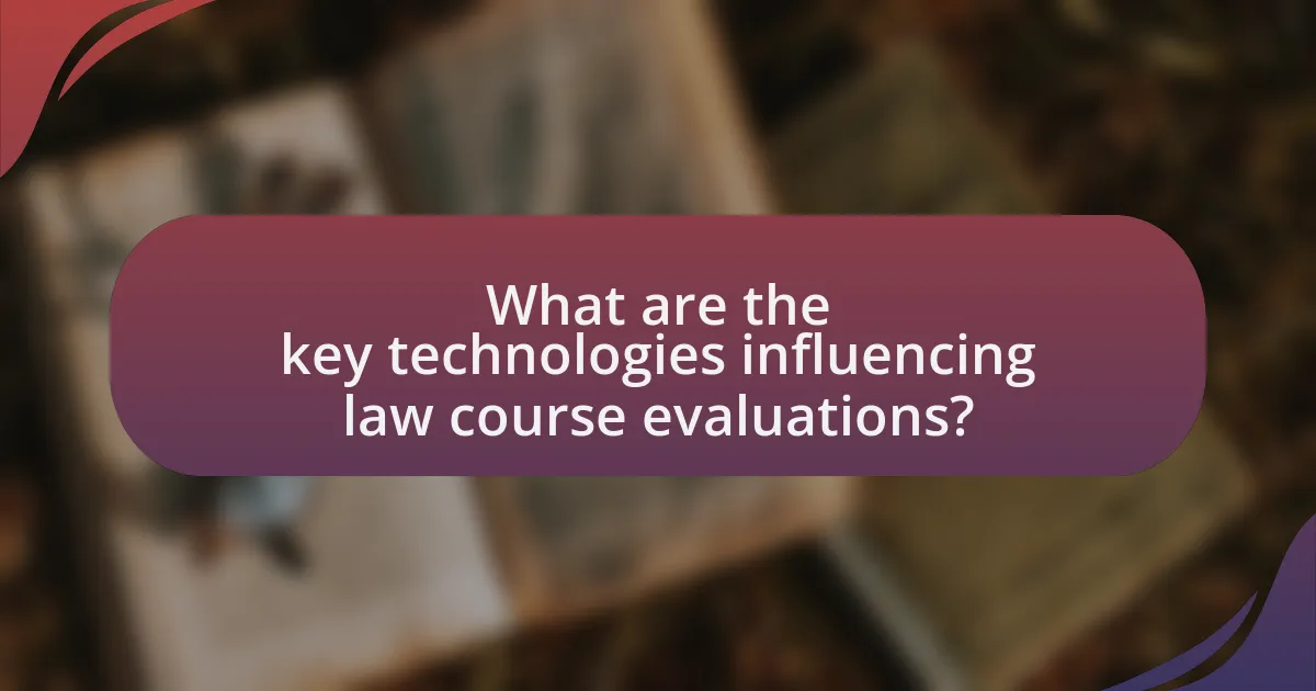 What are the key technologies influencing law course evaluations?