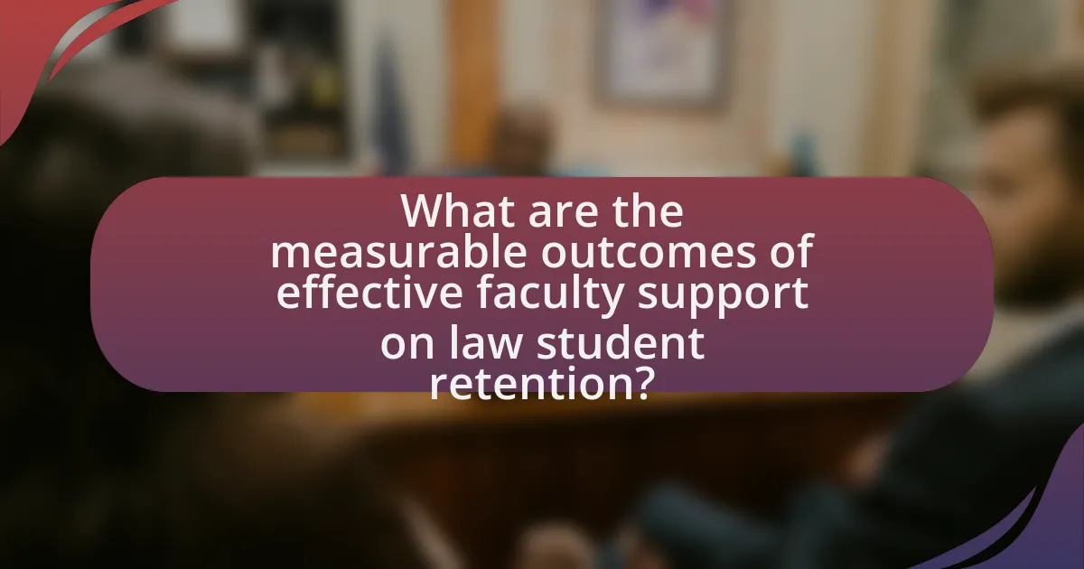 What are the measurable outcomes of effective faculty support on law student retention?