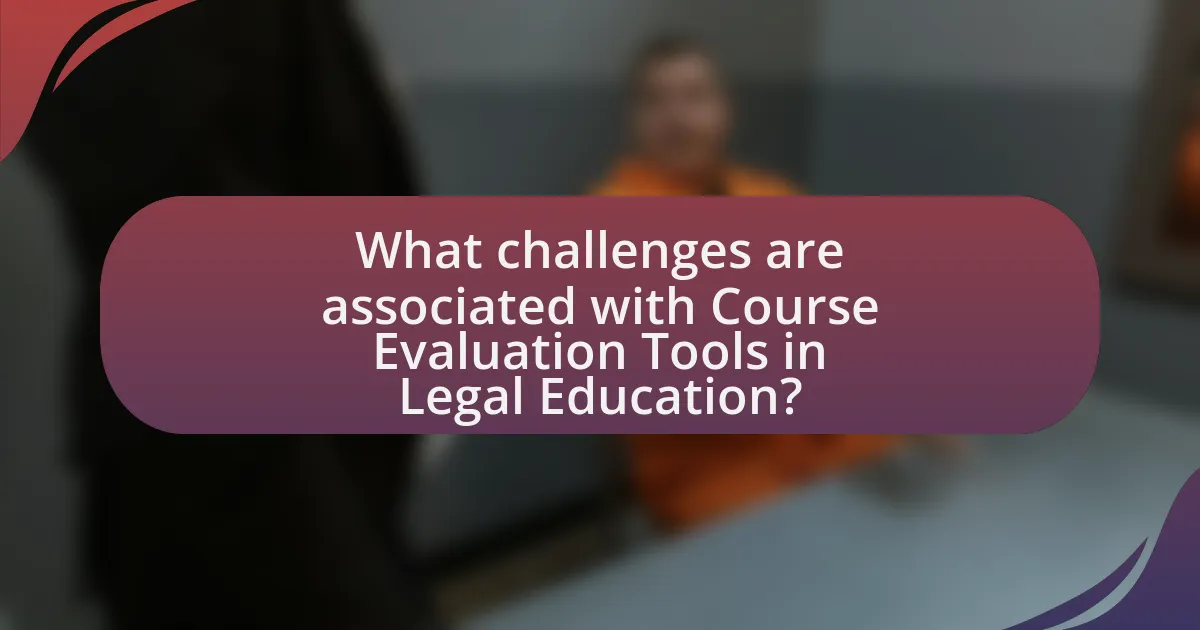 What challenges are associated with Course Evaluation Tools in Legal Education?