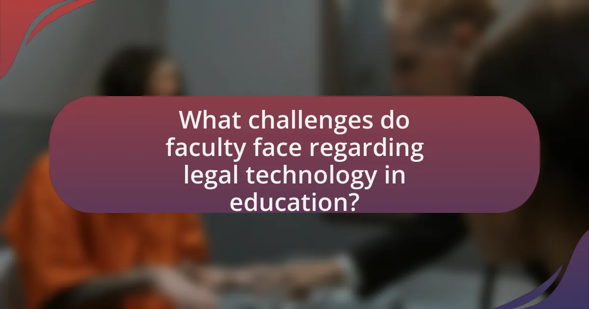 What challenges do faculty face regarding legal technology in education?