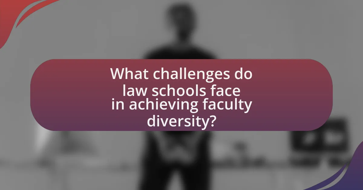 What challenges do law schools face in achieving faculty diversity?