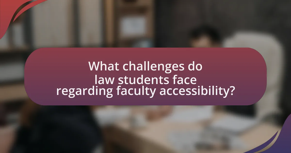 What challenges do law students face regarding faculty accessibility?