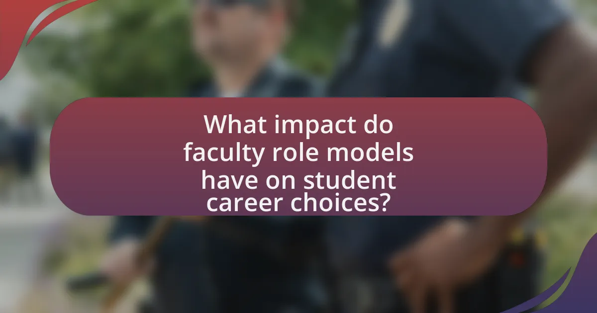 What impact do faculty role models have on student career choices?
