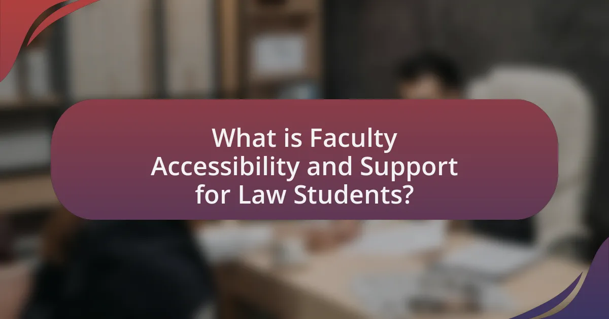 What is Faculty Accessibility and Support for Law Students?
