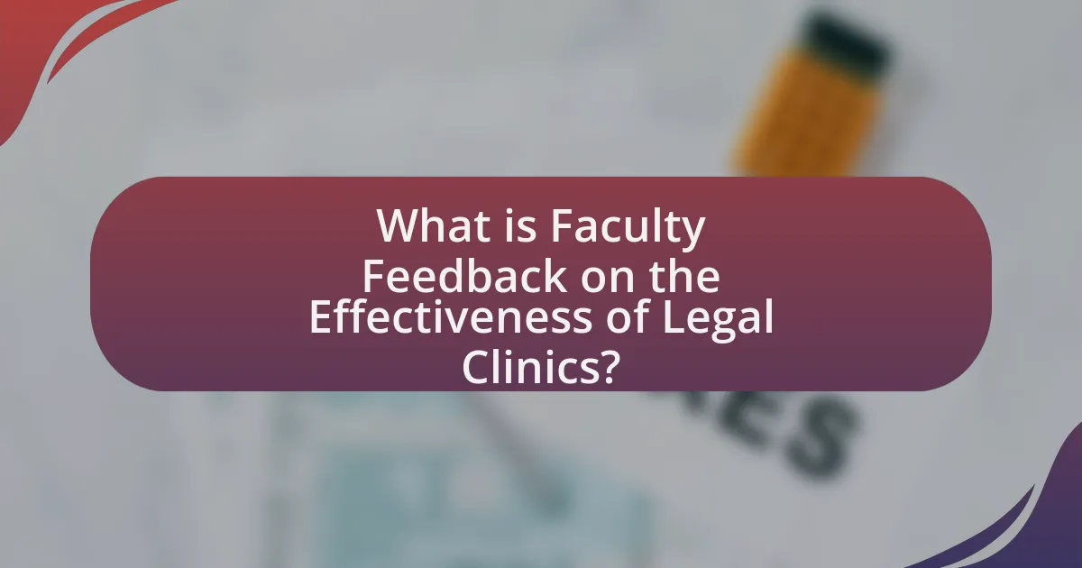 What is Faculty Feedback on the Effectiveness of Legal Clinics?