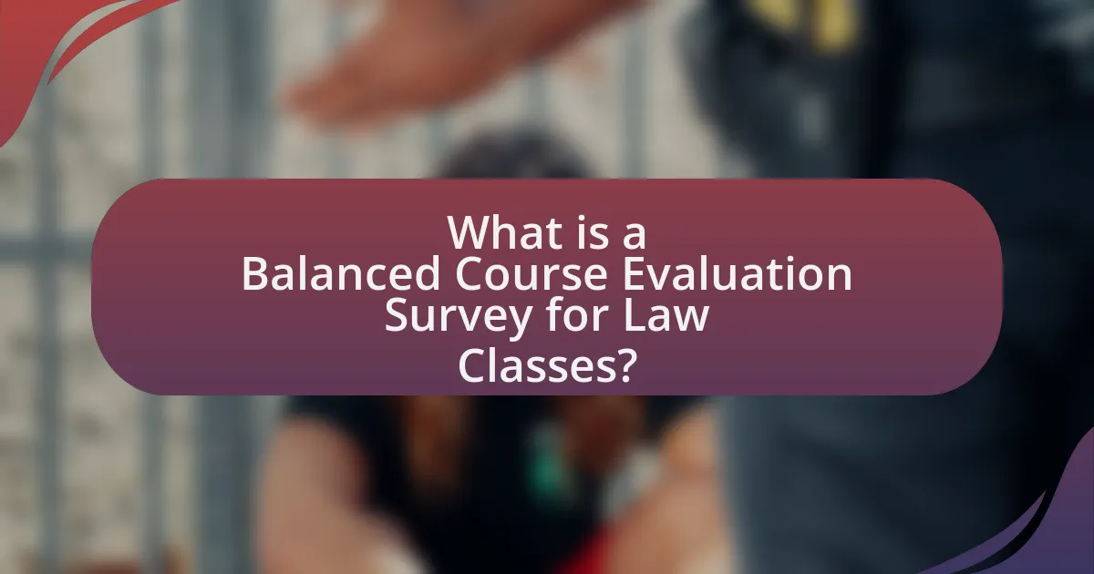 What is a Balanced Course Evaluation Survey for Law Classes?