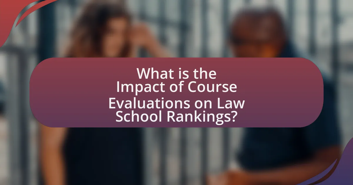What is the Impact of Course Evaluations on Law School Rankings?