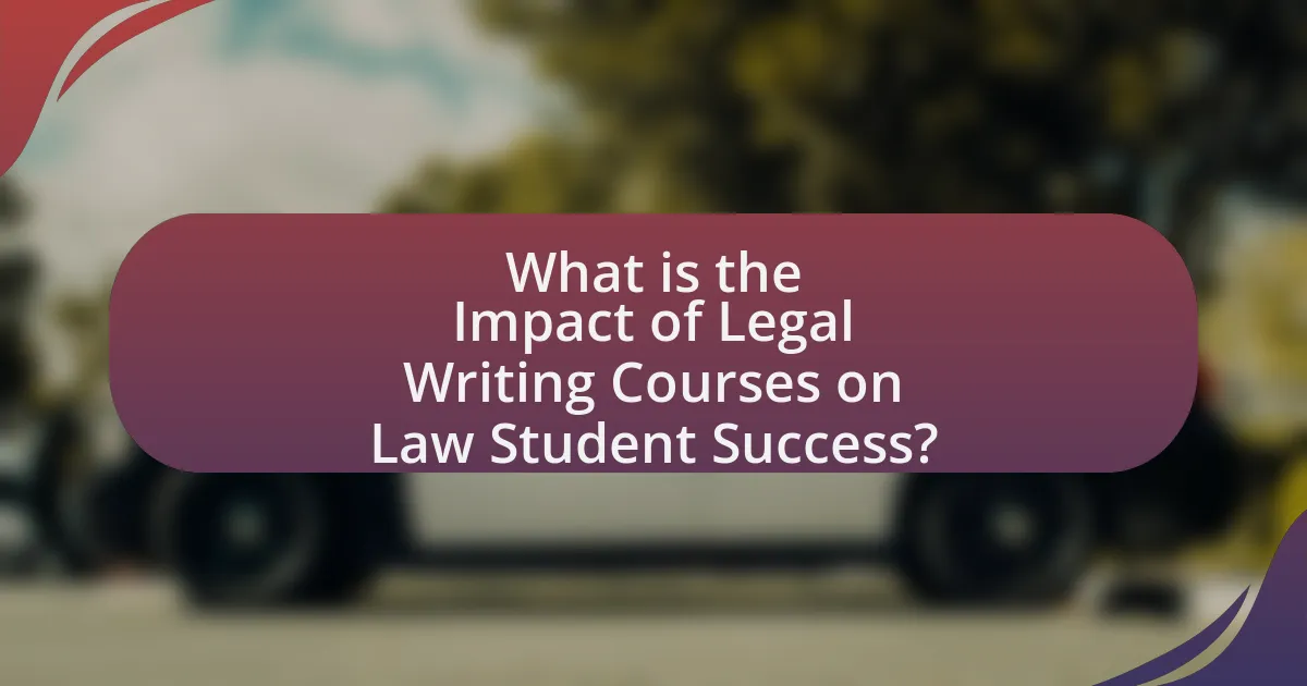 What is the Impact of Legal Writing Courses on Law Student Success?