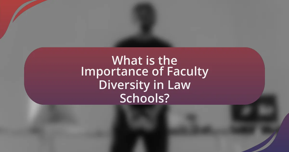What is the Importance of Faculty Diversity in Law Schools?