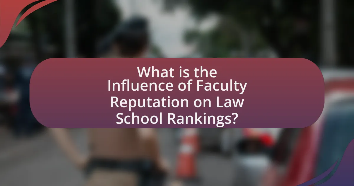 What is the Influence of Faculty Reputation on Law School Rankings?