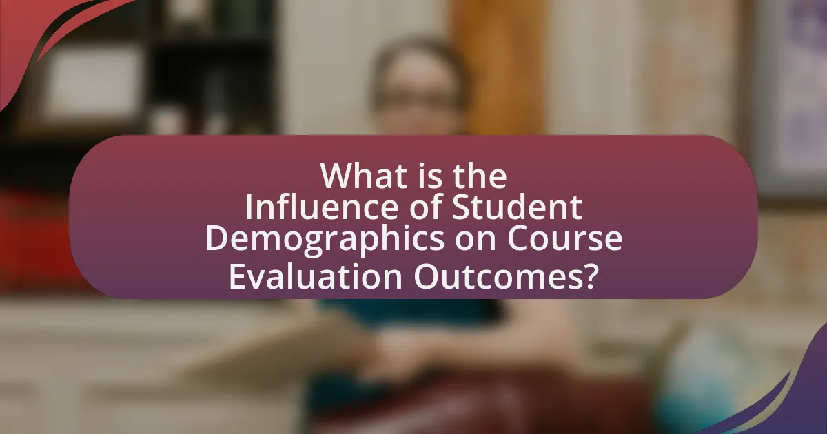 What is the Influence of Student Demographics on Course Evaluation Outcomes?